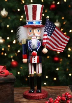 Wooden 15" Uncle Sam Nutcracker