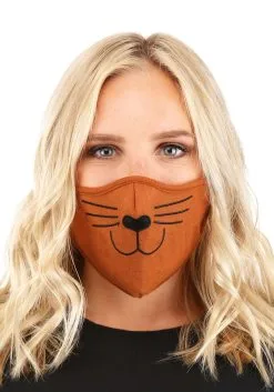 Cat Face Mask Brown For Adults