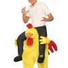 Chicken Fight Ride On Adult Costume -Fun Place Pop Store adult chicken fight ride on costume