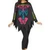 Color Bones Adult Poncho -Fun Place Pop Store adult color bones poncho