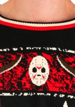Freddy Vs Jason Ugly Halloween Pullover Sweater -Fun Place Pop Store adult freddy vs jason ugly halloween sweater 4