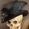 Haunted Raven Top Hat -Fun Place Pop Store adult haunted black raven top hat