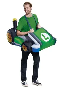 Inflatable Adult Luigi Cart Costume