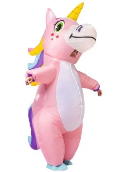 Inflatable Pink Unicorn Adult Costume -Fun Place Pop Store adult inflatable pink unicorn costume alt 5
