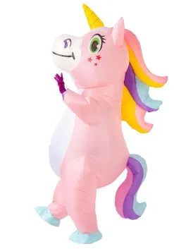 Inflatable Pink Unicorn Adult Costume -Fun Place Pop Store adult inflatable pink unicorn costume alt 6