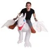 Inflatable White Ride On Dragon Adult Costume -Fun Place Pop Store adult inflatable white ride on dragon costume