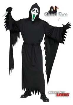 Fade Mouth Ghost Face Costume Light Up Feature