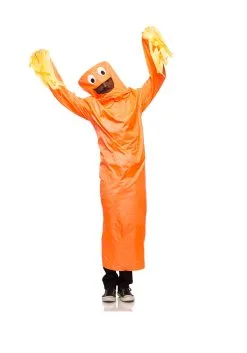 Orange Wacky Waving Arm Man Adult Costume