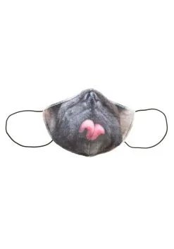 Pug Sublimated Face Mask For Adults -Fun Place Pop Store adult pug sublimated face mask alt 2