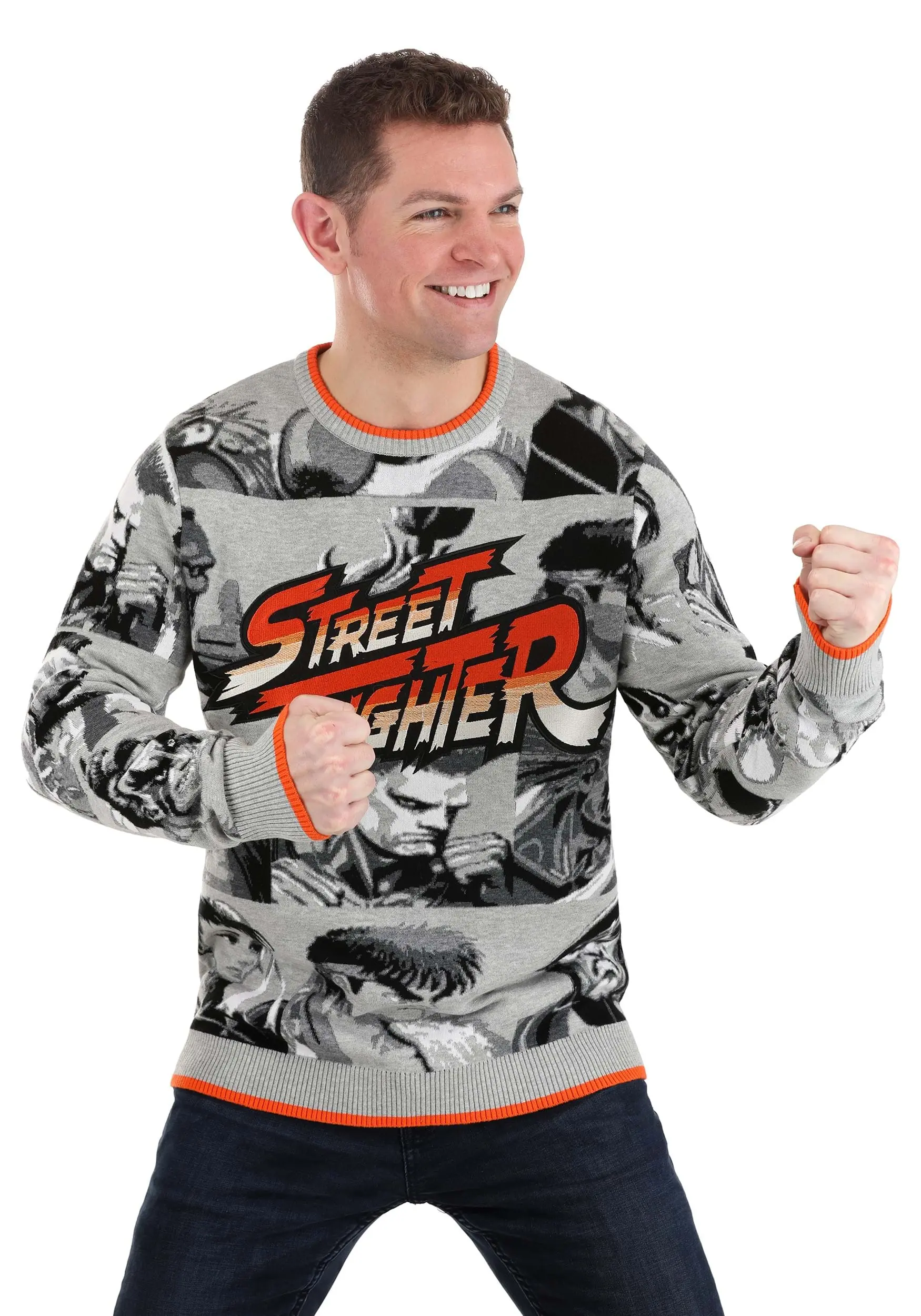 Street Fighter Adult Sweater 7 Street Fighter Adult Sweater - Image 5