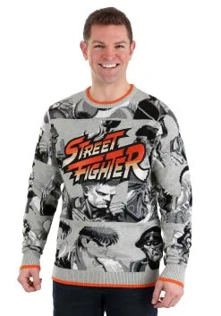 Street Fighter Adult Sweater 15 Street Fighter Adult Sweater -Fun Place Pop Store adult street fighter sweater alt 7