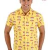 Tapatio Hot Sauce Button Up Adult Shirt -Fun Place Pop Store adult tapatio hot sauce button up shirt
