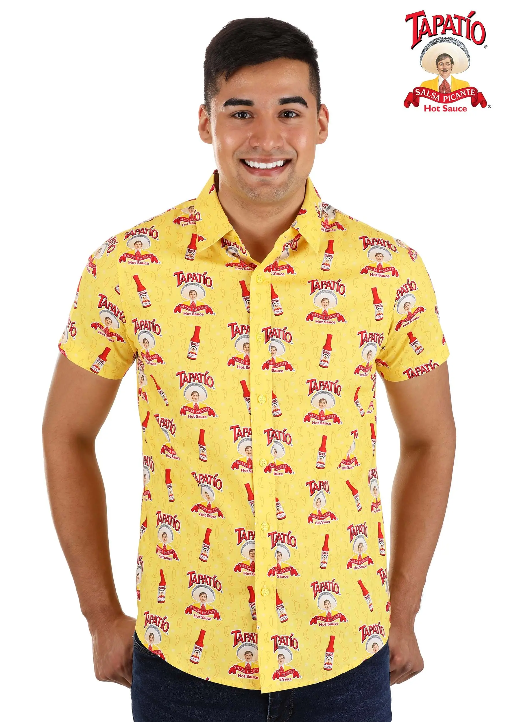 Tapatio Hot Sauce Button Up Adult Shirt 3 Tapatio Hot Sauce Button Up Adult Shirt