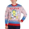 Ted Lasso Believe Adult Ugly Christmas Sweater -Fun Place Pop Store adult ted lasso believe ugly christmas sweater