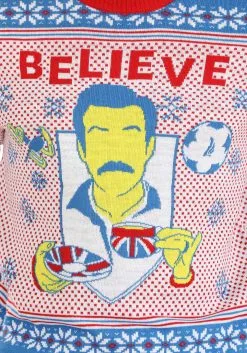 Ted Lasso Believe Adult Ugly Christmas Sweater -Fun Place Pop Store adult ted lasso believe ugly christmas sweater alt 2
