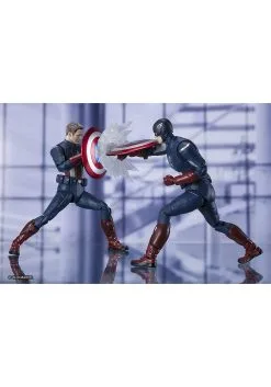 Avengers: Endgame | Captain America Cap Vs Cap SH Figuarts Action Figure -Fun Place Pop Store avengers endgame captain america cap vs cap sh figuarts acti 6