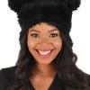 Black Bear Plush Hat Accessory