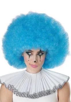 Jumbo Blue Afro Wig