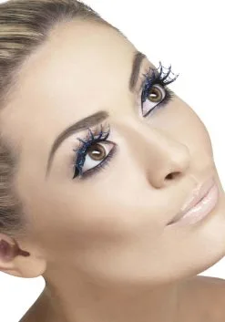 Spiderweb Blue Eyelashes With Glue