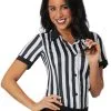 Button Up Women's Referee Shirt -Fun Place Pop Store button up referee womens shirt