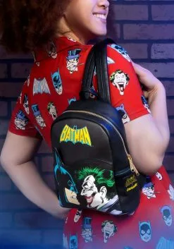 Cakeworthy Classic Batman VS Joker Mini Backpack -Fun Place Pop Store cakeworthy batman vs joker mini backpack alt 2