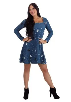 Cakeworthy Star Wars Square Neck Dress -Fun Place Pop Store cakeworthy ladies star wars square neck dress alt 3