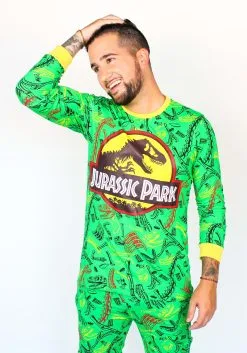 Cakeworthy Jurassic Park Adult PJ Set -Fun Place Pop Store cakeworthy unisex jurassic park pajama set alt 3