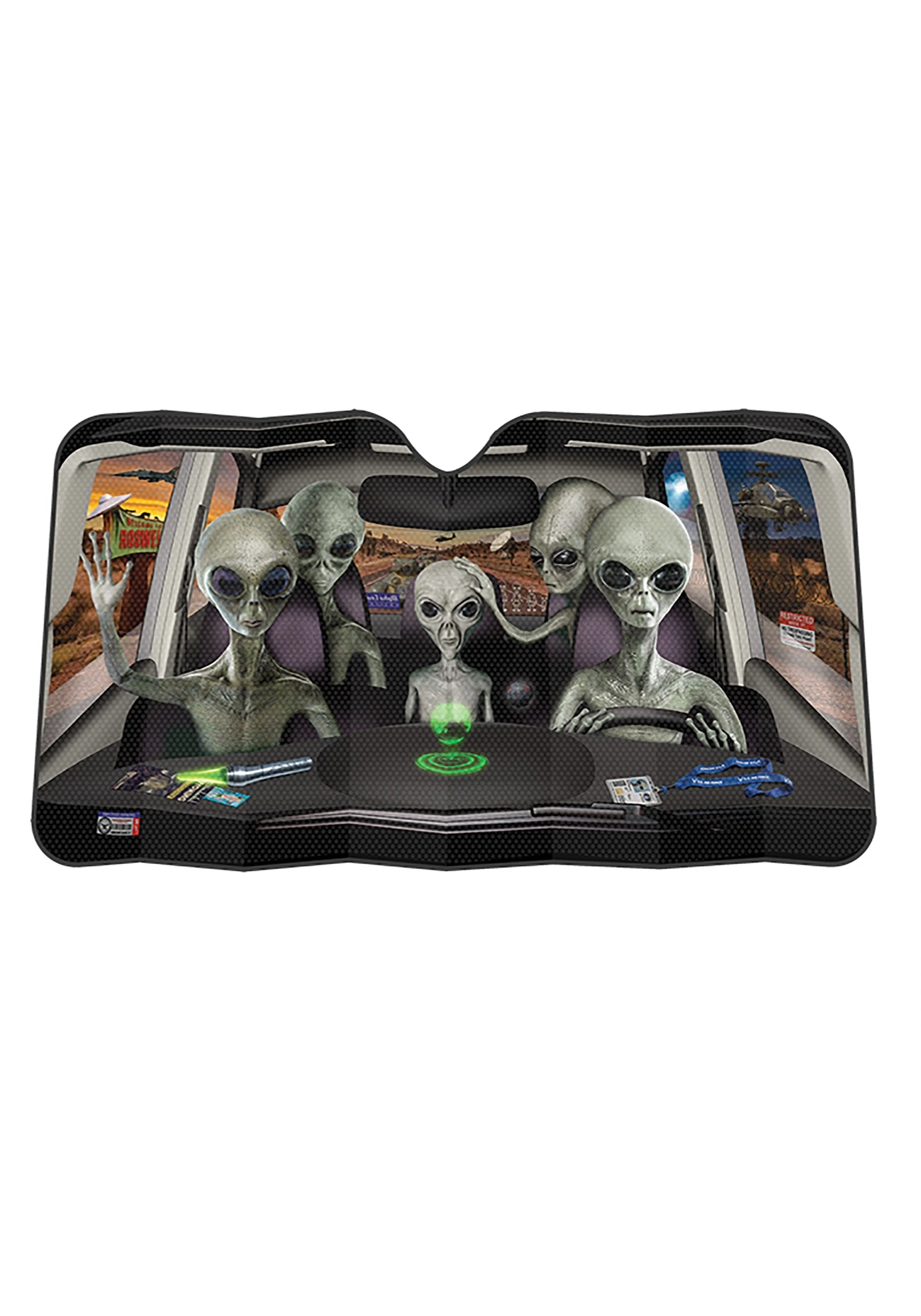 Car Full Of Aliens Car Sunshade Accessory 3 Car Full Of Aliens Car Sunshade Accessory