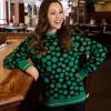 Clovers All-Over Print St Patrick's Adult Sweater -Fun Place Pop Store clovers all over print st patricks sweater for adults 0