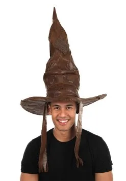 Deluxe Brown Plush Sorting Costume Hat -Fun Place Pop Store deluxe padded sorting hat alt 1