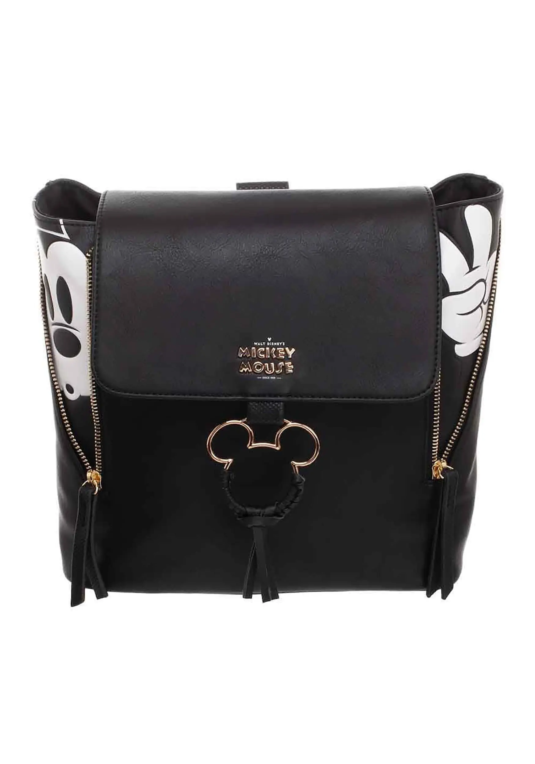 Disney Mickey Mouse Mini Backpack W/ Gold Accents 3 Disney Mickey Mouse Mini Backpack W/ Gold Accents