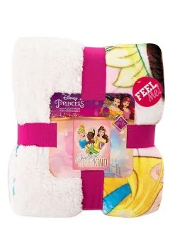 Disney Princess Royal Courage 60 Inch X 80 Inch Sherpa Throw Blanket -Fun Place Pop Store disney princess royal courage 60x80 sherpa throw alt 2