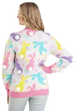 Easter Bunny Adult Ugly Sweater 14 Easter Bunny Adult Ugly Sweater -Fun Place Pop Store easter bunny ugly sweater alt 4