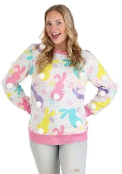 Easter Bunny Adult Ugly Sweater 16 Easter Bunny Adult Ugly Sweater -Fun Place Pop Store easter bunny ugly sweater alt 6