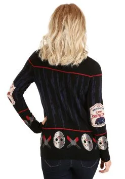 Friday The 13th Camp Crystal Lake Ugly Halloween Sweater For Adults 15 Friday The 13th Camp Crystal Lake Ugly Halloween Sweater For Adults -Fun Place Pop Store friday the 13th camp crystal lake ugly halloween sweater 4