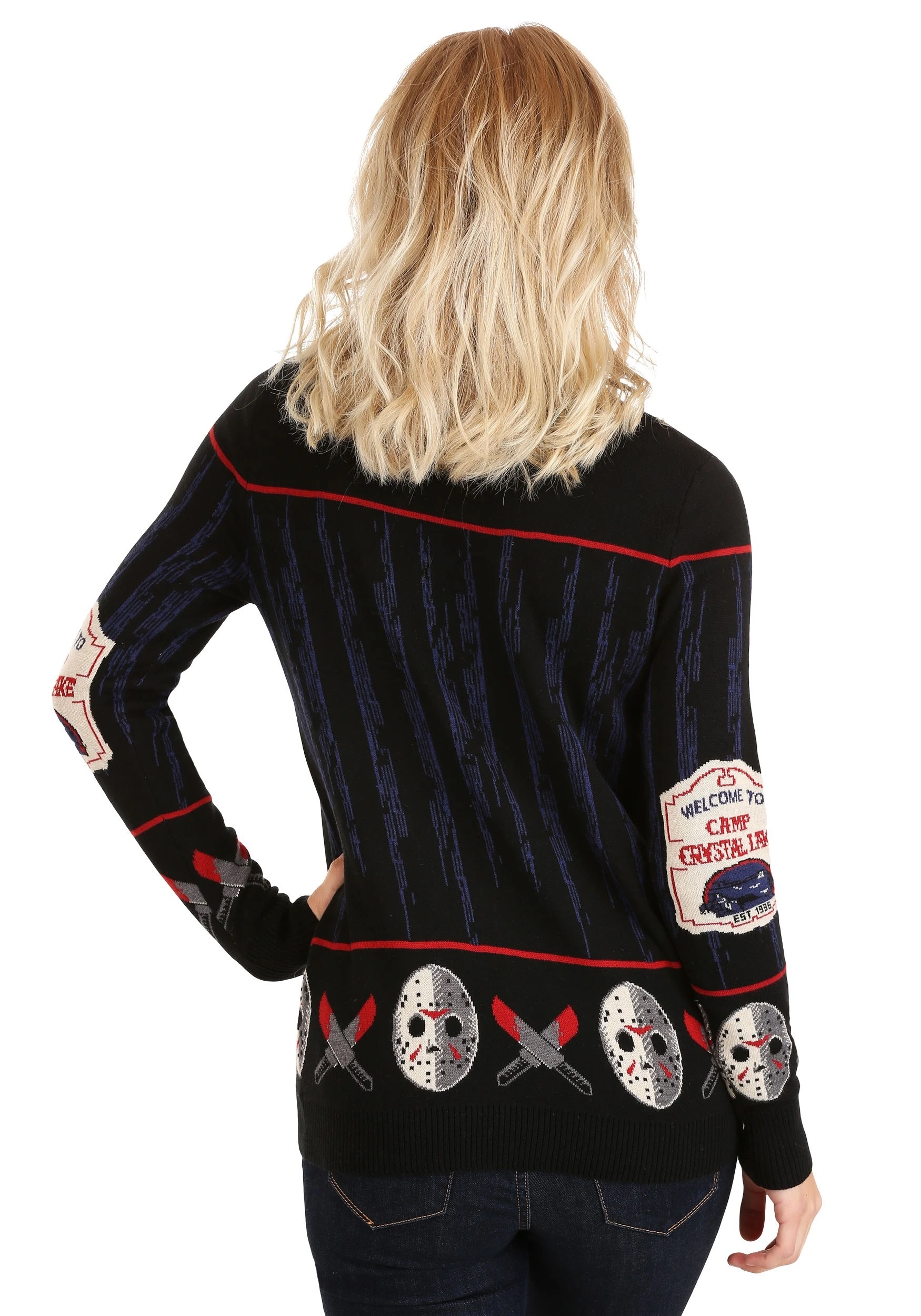 Friday The 13th Camp Crystal Lake Ugly Halloween Sweater For Adults 7 Friday The 13th Camp Crystal Lake Ugly Halloween Sweater For Adults - Image 5