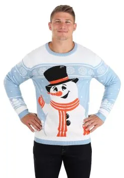 Adult Friendly Snowman Ugly Christmas Sweater -Fun Place Pop Store friendly snowman ugly christmas sweater alt 4