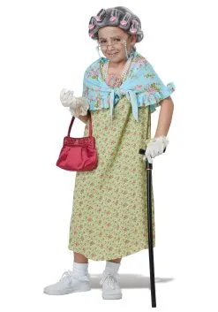 Old Lady Girls Costume Kit