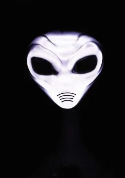 Grey Light Up Alien Halloween Mask -Fun Place Pop Store grey light up alien mask 1