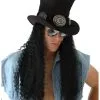 Superstar Guitarist Costume Hat With Hair 2 Superstar Guitarist Costume Hat With Hair -Fun Place Pop Store guitarist superstar hat with hair