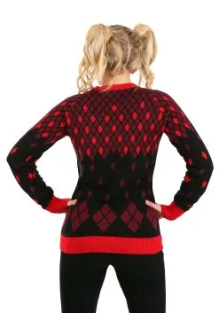 Adult Unisex Harley Quinn Hammer Time Ugly Christmas Sweater -Fun Place Pop Store harley quinn hammer time ugly christmas sweater alt 4
