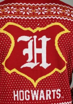 Harry Potter Hogwarts Ugly Christmas Cardigan For Adults 7 Harry Potter Hogwarts Ugly Christmas Cardigan For Adults -Fun Place Pop Store harry potter hogwarts adult ugly christmas cardigan alt 2
