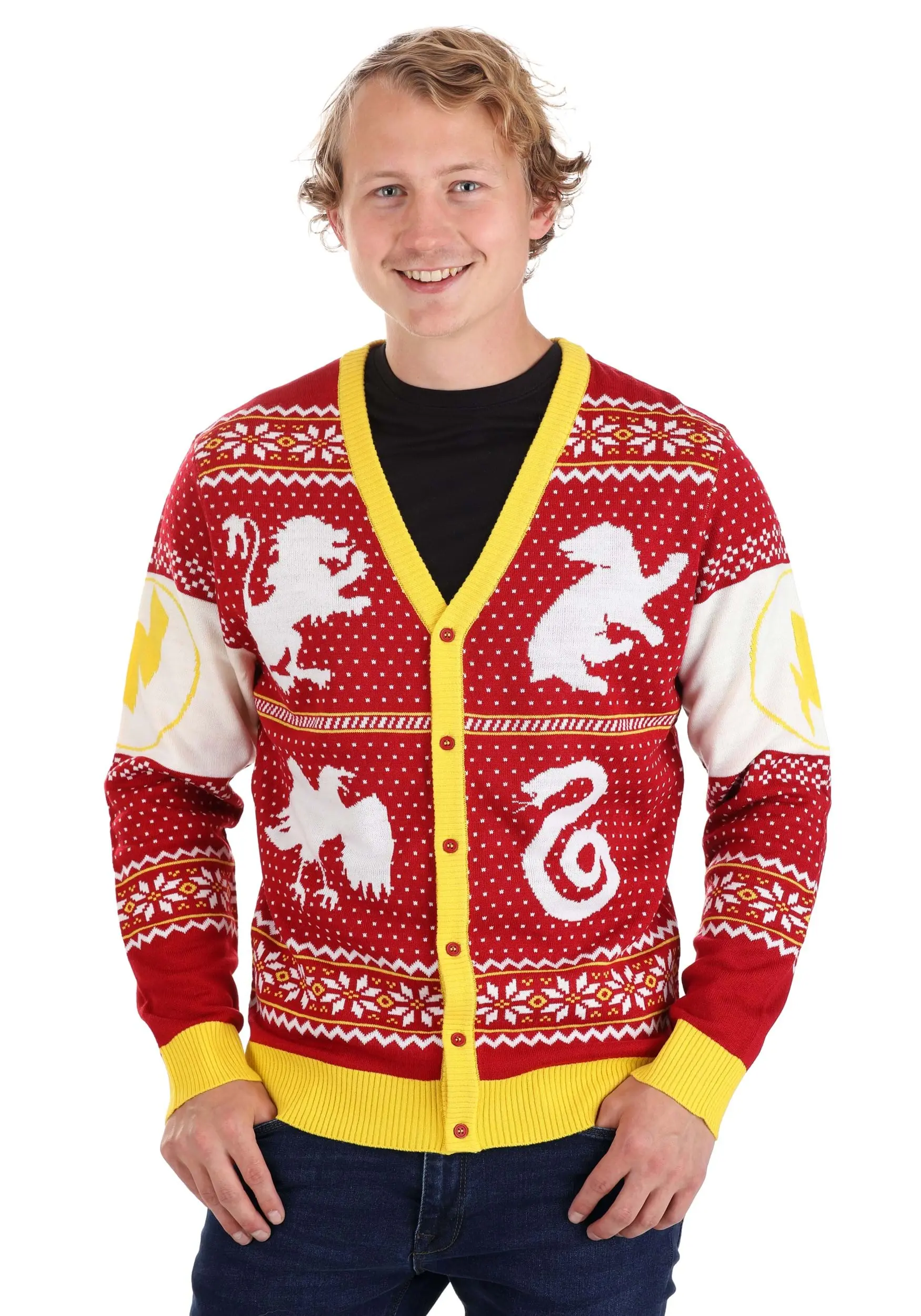 Harry Potter Hogwarts Ugly Christmas Cardigan For Adults 3 Harry Potter Hogwarts Ugly Christmas Cardigan For Adults