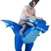 Inflatable Blue Dragon Ride-On Costume For Adult -Fun Place Pop Store inflatable adult blue dragon ride on costume