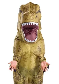 Adult Jurassic World Inflatable T-Rex Costume -Fun Place Pop Store jurassic world adult inflatable t rex costume alt 2