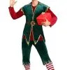 Adult Deluxe Holiday Elf Costume -Fun Place Pop Store mens deluxe holiday elf costume