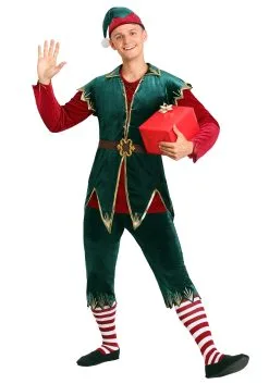 Adult Deluxe Holiday Elf Costume