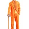 Bright Orange Tuxedo Plus Size Costume For Men -Fun Place Pop Store mens orange tuxedo plus size costume