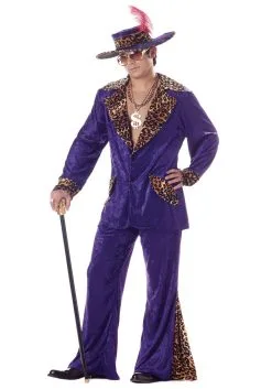 Purple Pimp Costume For Men