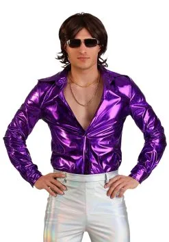 Shattered Glass Disco Shirt For Men -Fun Place Pop Store mens shattered glass disco shirt alt 3